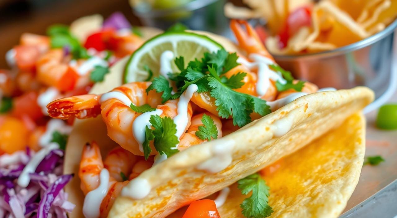 What sauce is on del taco shrimp tacos?