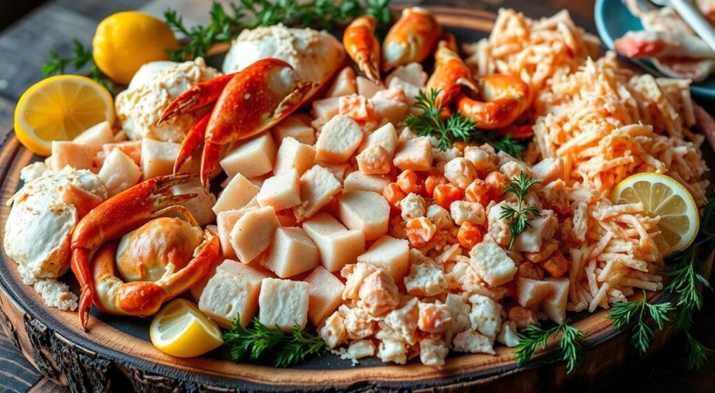 types of crab meat