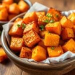 Air fryer sweet potato cubes