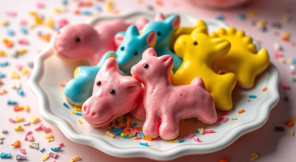Colorful Frosted Animal Crackers