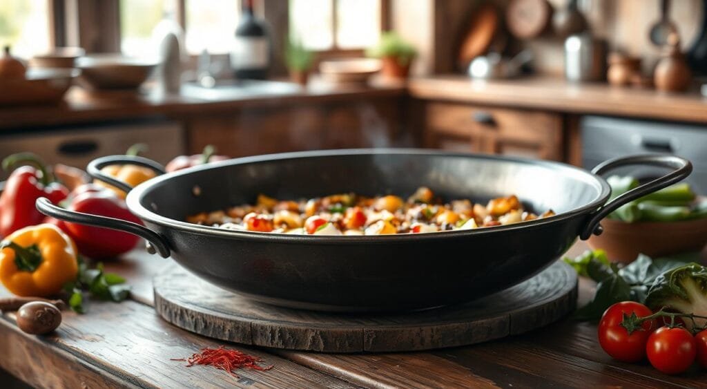 carbon steel paella pan