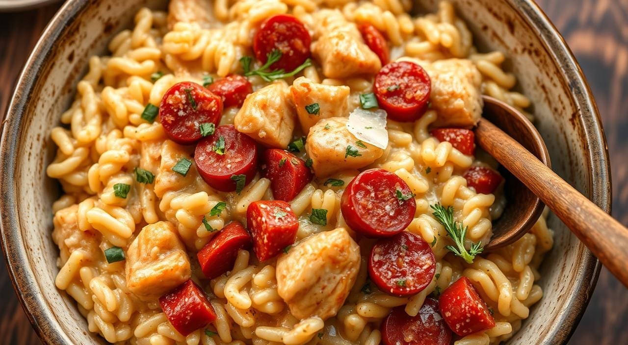 chicken and chorizo risotto