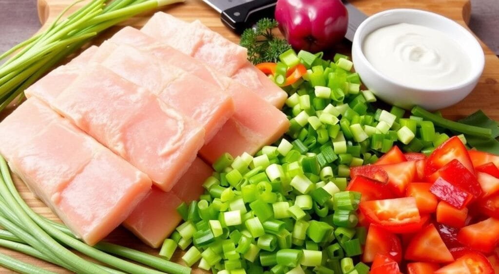 crab sticks and ingredients