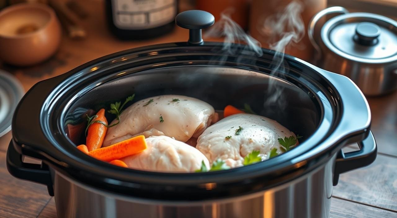 crockpot frozen chicken