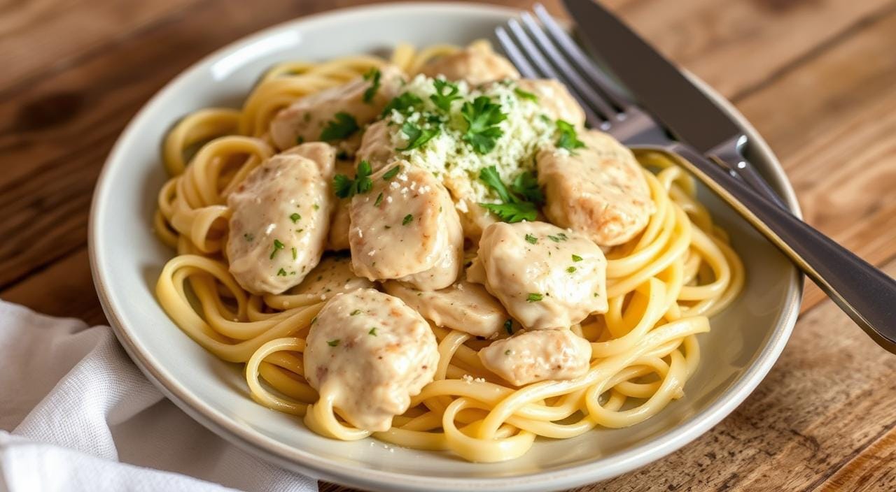 garlic parmesan chicken pasta