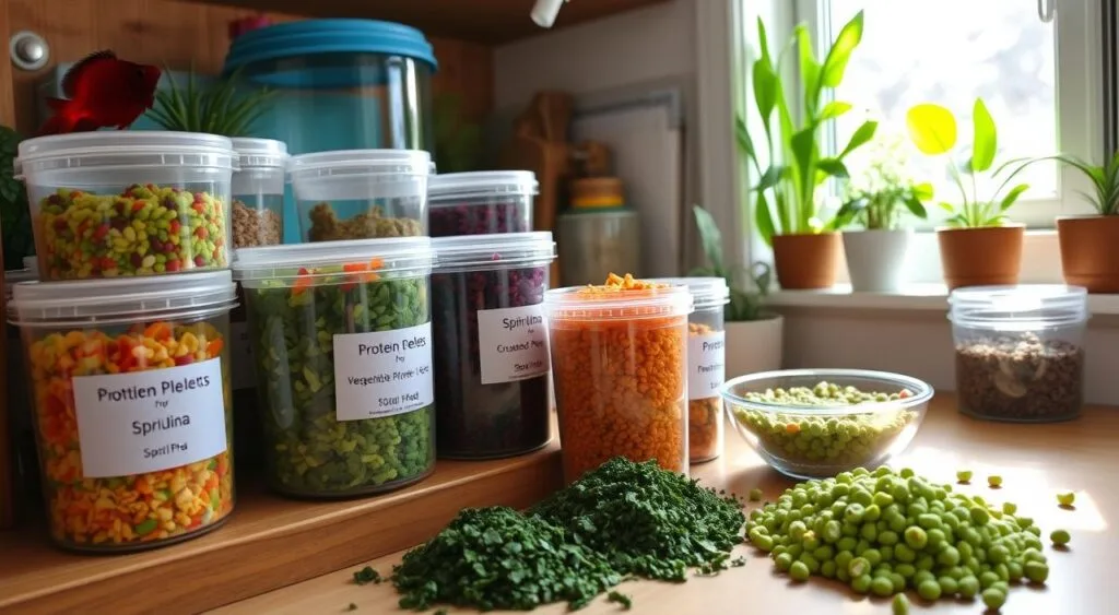 homemade fish food storage