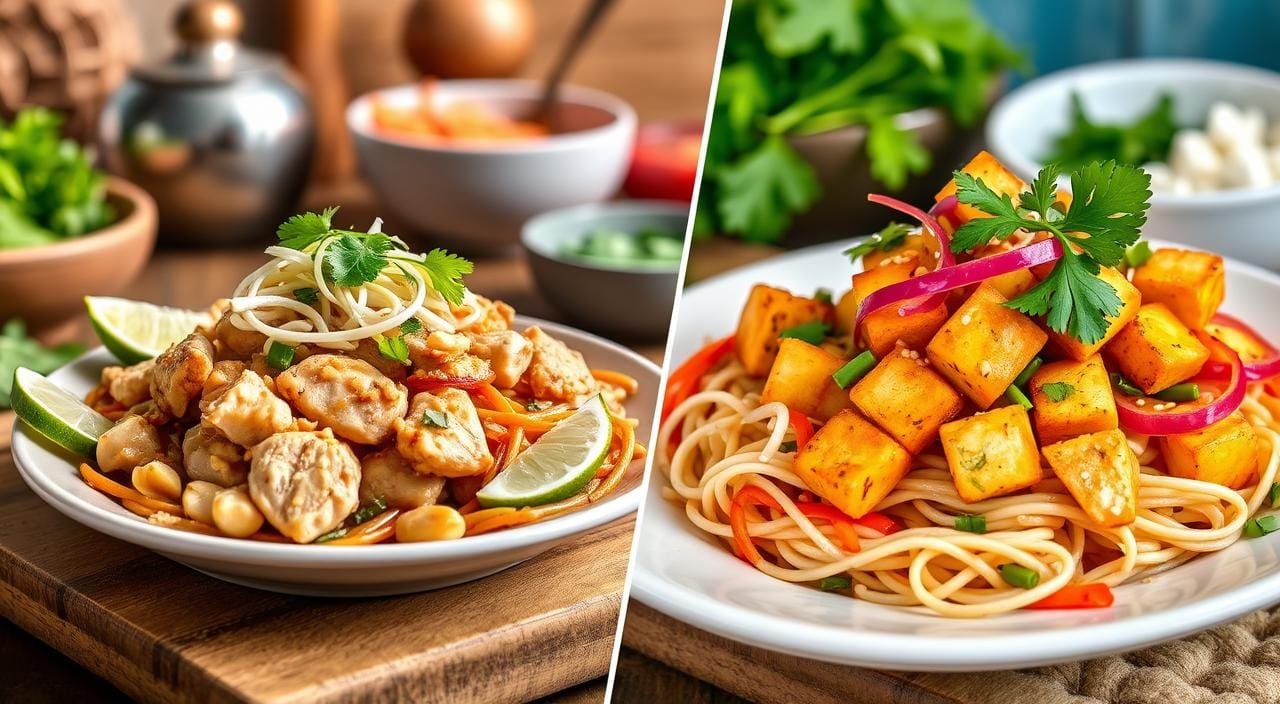 padthai chicken vs tofy