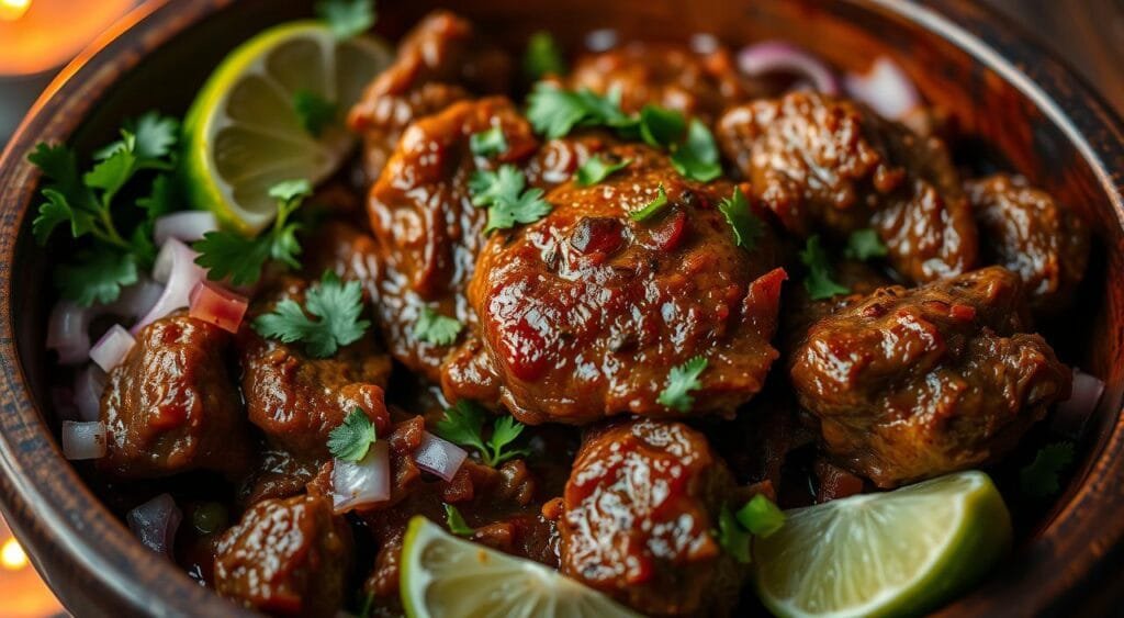 slow-cooked birria meat slow-cooked birria meat