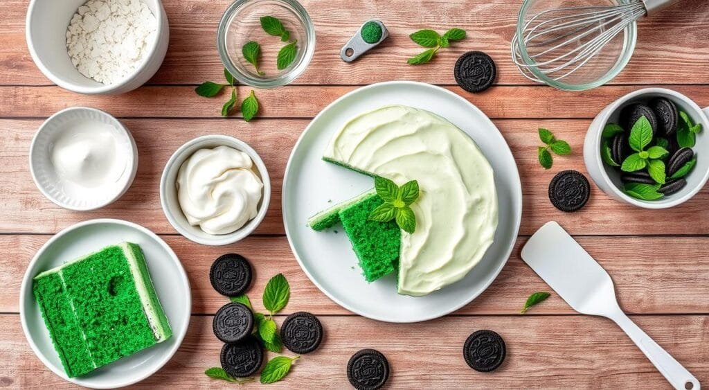 Green Velvet Oreo Cheesecake Ingredients