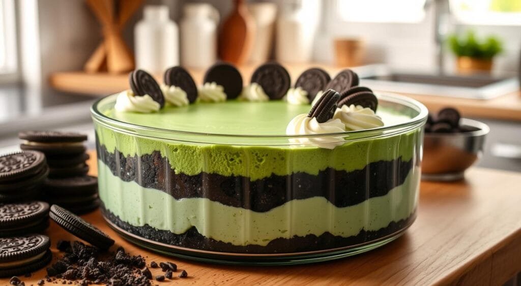 Green Velvet Oreo Cheesecake Storage