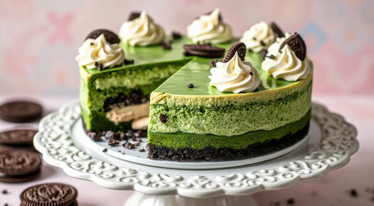 green velvet oreo cheesecake